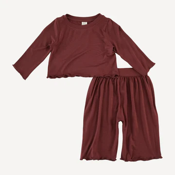 long sleeve jade set | spiced chocolate | bamboo