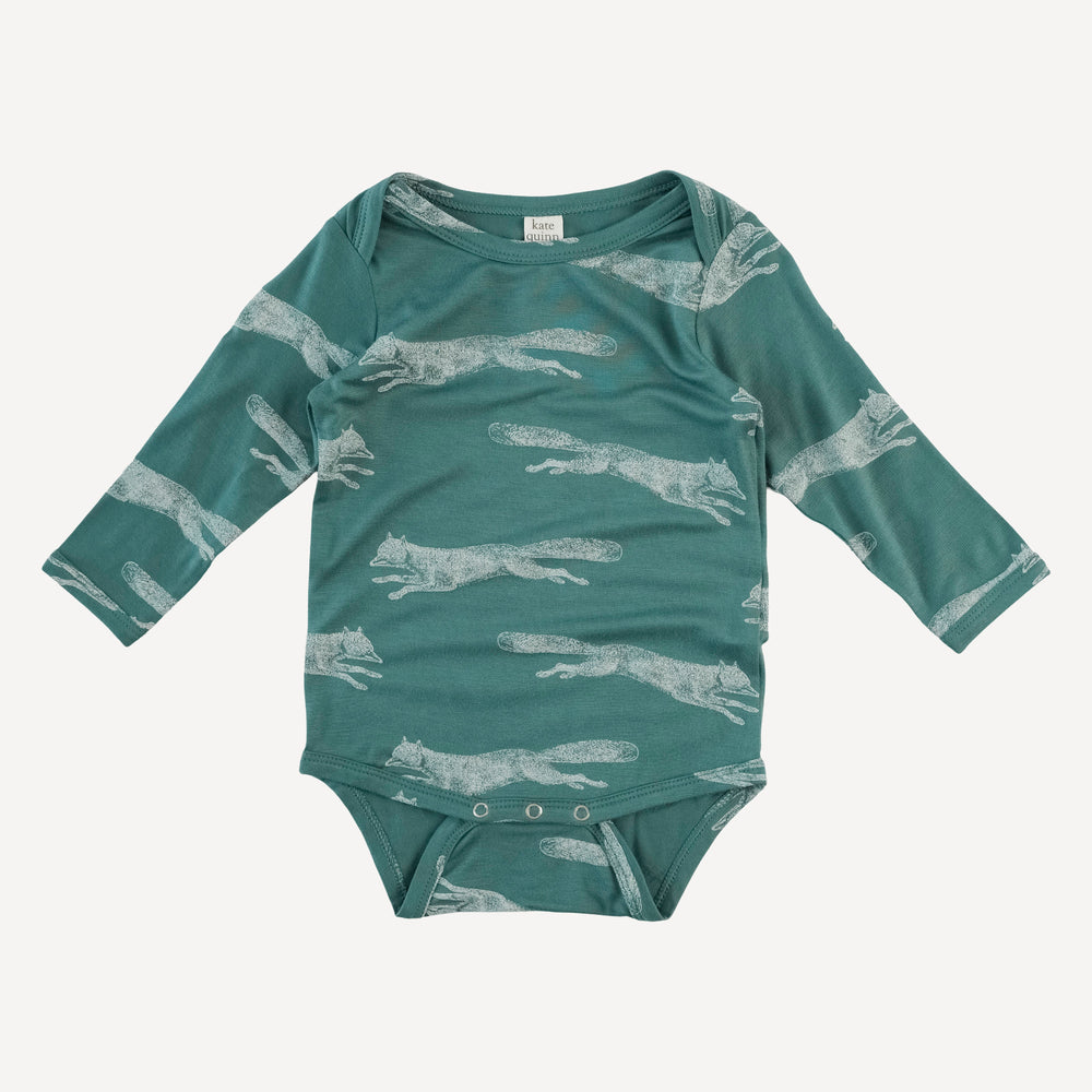 long sleeve lap neck bodysuit | jumping fox | bamboo