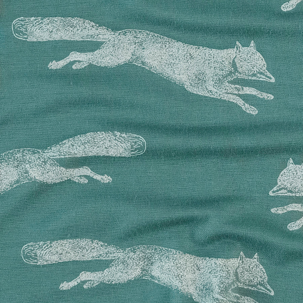 long sleeve lap neck bodysuit | jumping fox | bamboo 2