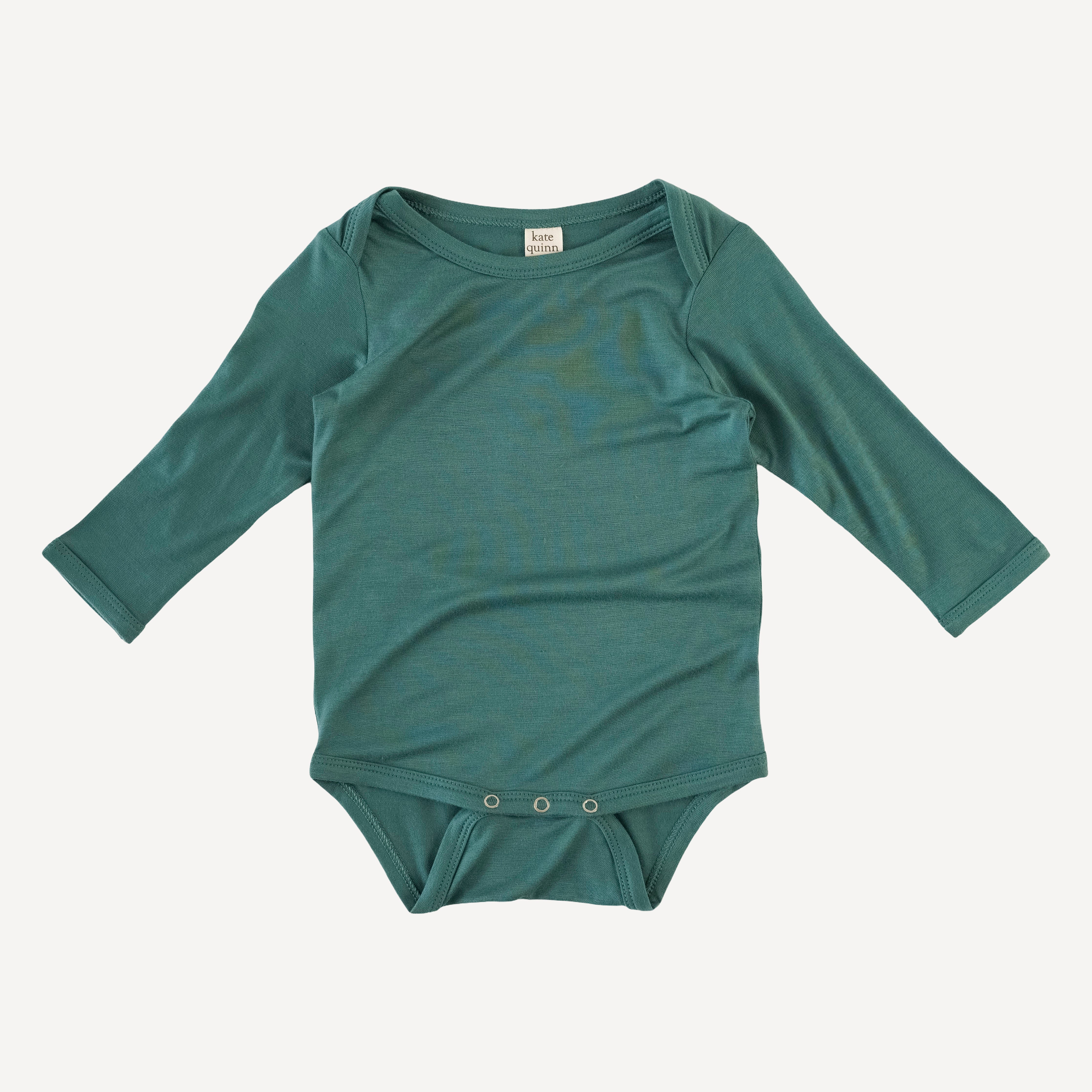long sleeve lap neck bodysuit | dark eucalyptus | bamboo