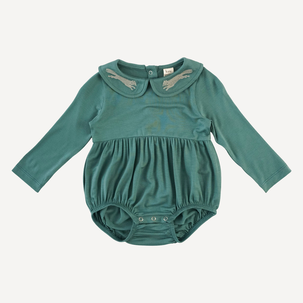 long sleeve peter pan bubble | dark eucalyptus | bamboo