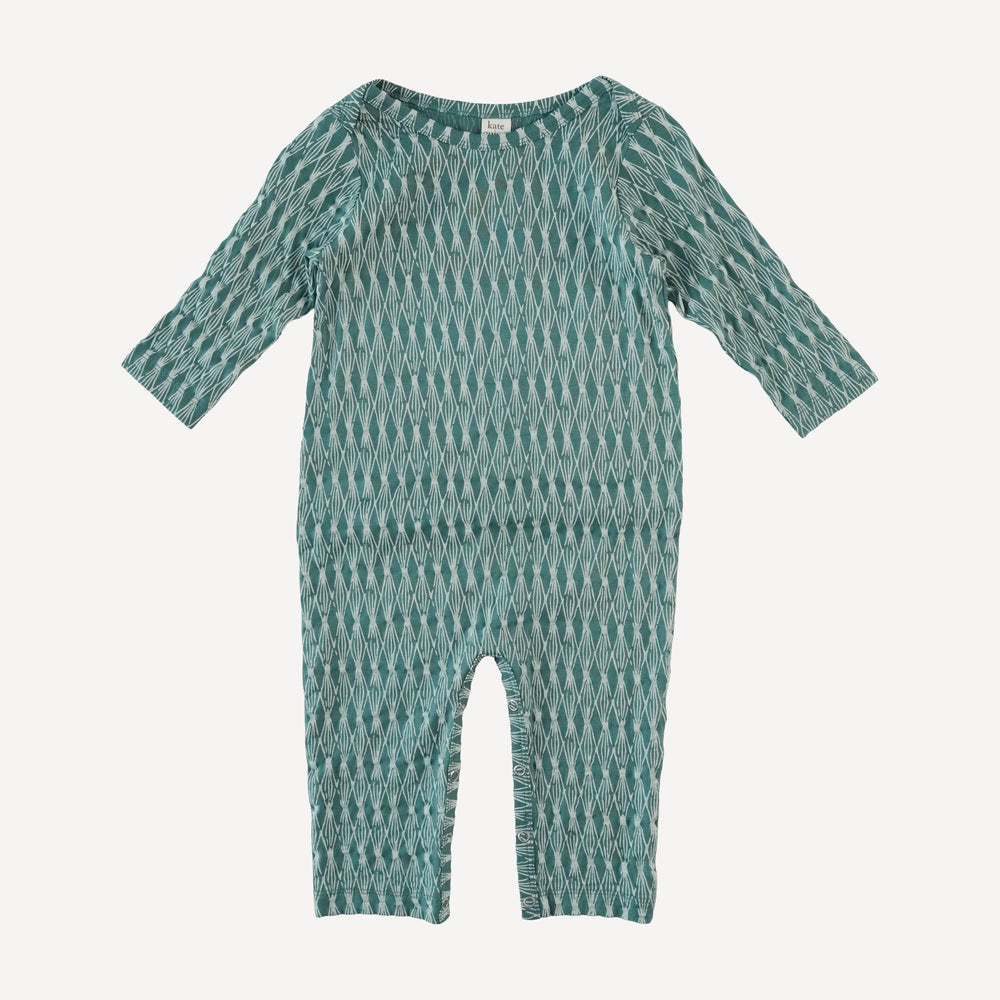 long sleeve lap neck jumpsuit | sketched argyle | bamboo