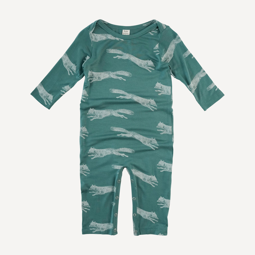 long sleeve lap neck jumpsuit | jumping fox | bamboo